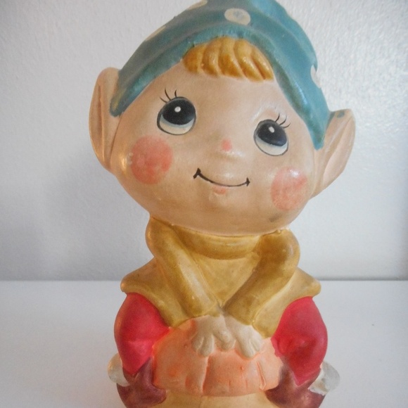 Other - Vintage Chalkware or ceramic Elf Bank Carnivalware